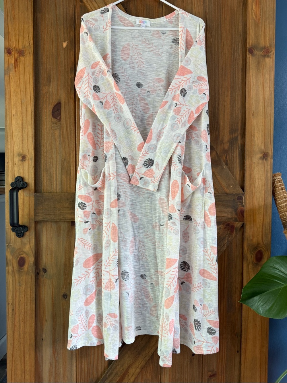 LuLaRoe pastel leaf cardigan
